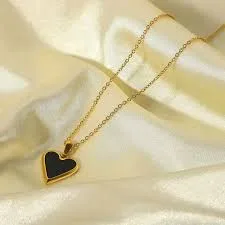 Blackheart  gold plated necklace 