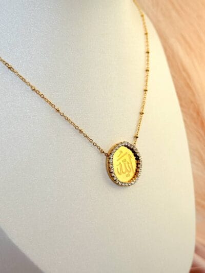 Allah gold plated necklace