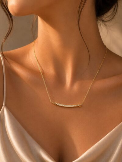Simple gold plated necklace