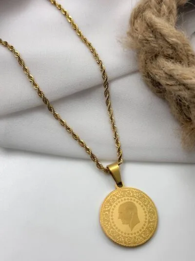 Turkish gold plated coin necklace