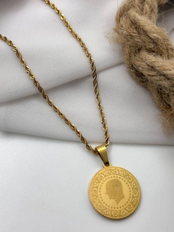 Turkish gold plated coin necklace