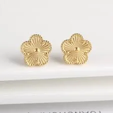 Gold vancleef gold plated earrings