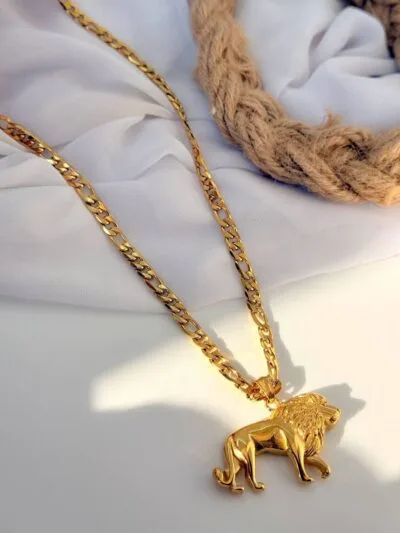 Lion gold plated necklace