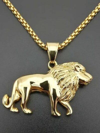 Lion gold plated necklace