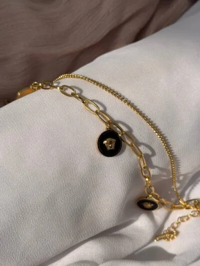 Versace gold plated anklet 
