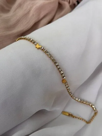 Deluxe gold plated anklet 