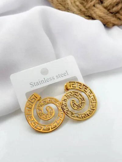 Trendy gold plated  earrings 