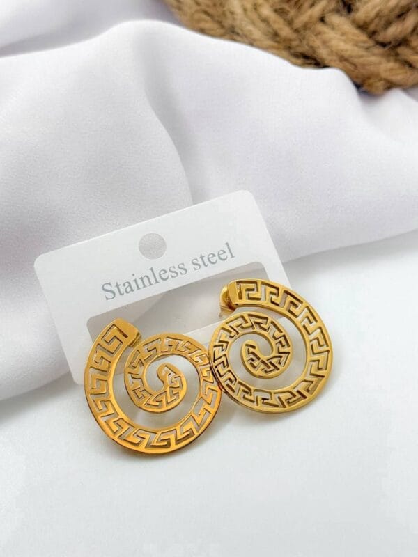Trendy gold plated  earrings 