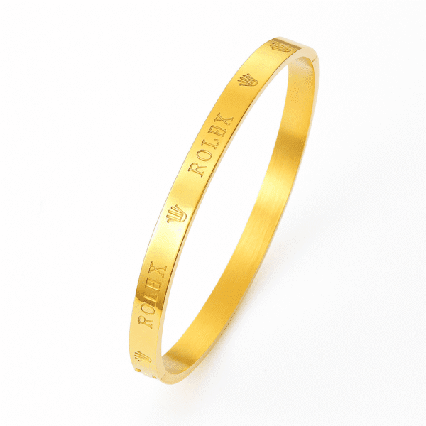 RLX gold plated nail bangle