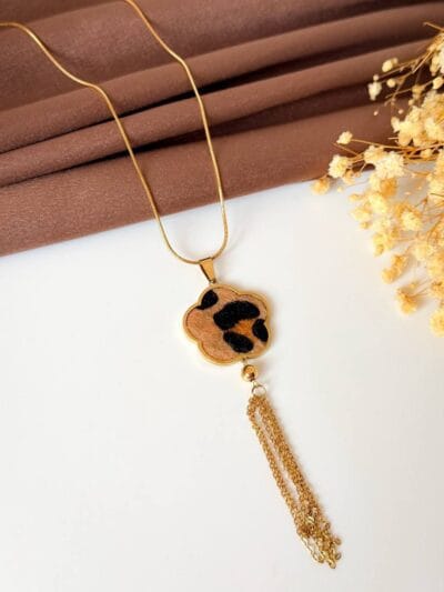 Flower tiger Gold Plated Necklace