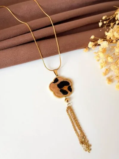 Flower tiger Gold Plated Necklace