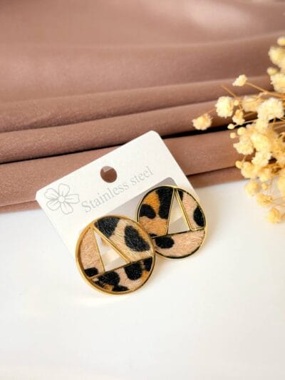 Tiger gold plated  earrings 