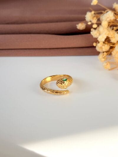 Snake gold plated ring