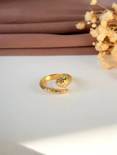 Snake gold plated ring