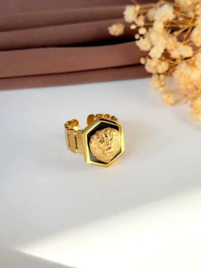 Versace gold plated ring