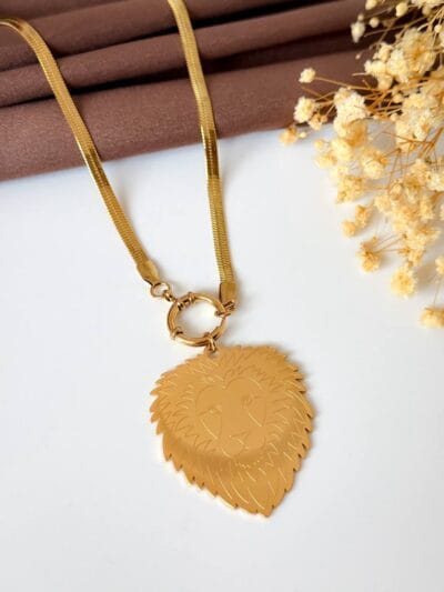 Fire lion Gold Plated Necklace