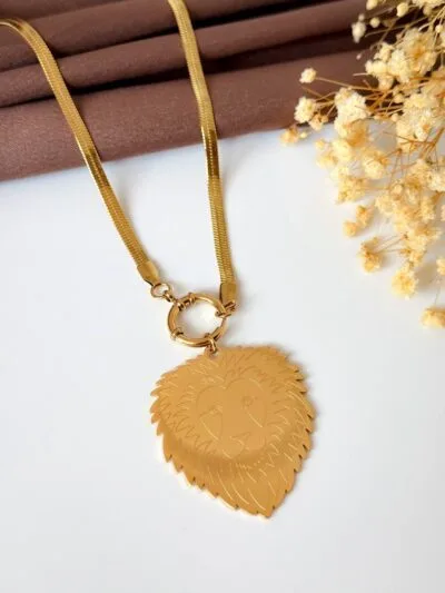 Fire lion Gold Plated Necklace