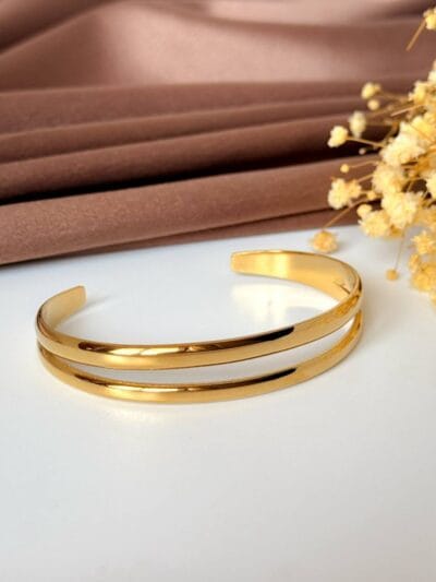 Double  gold plated bangle