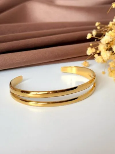 Double  gold plated bangle
