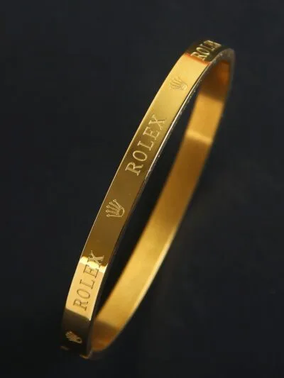 RLX gold plated nail bangle