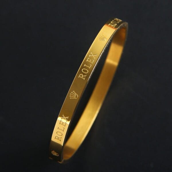 RLX gold plated nail bangle
