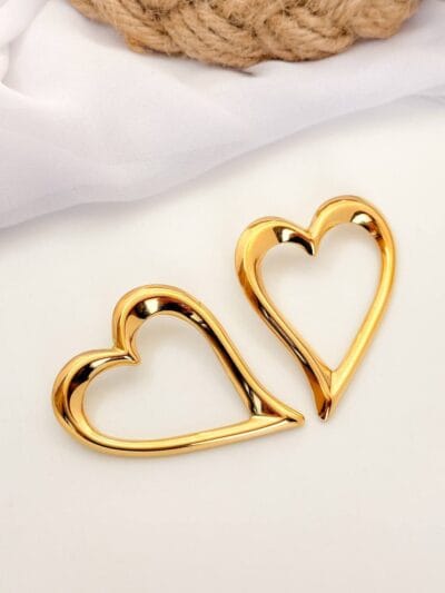 Heart gold plated  earrings 