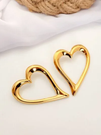 Heart gold plated  earrings 