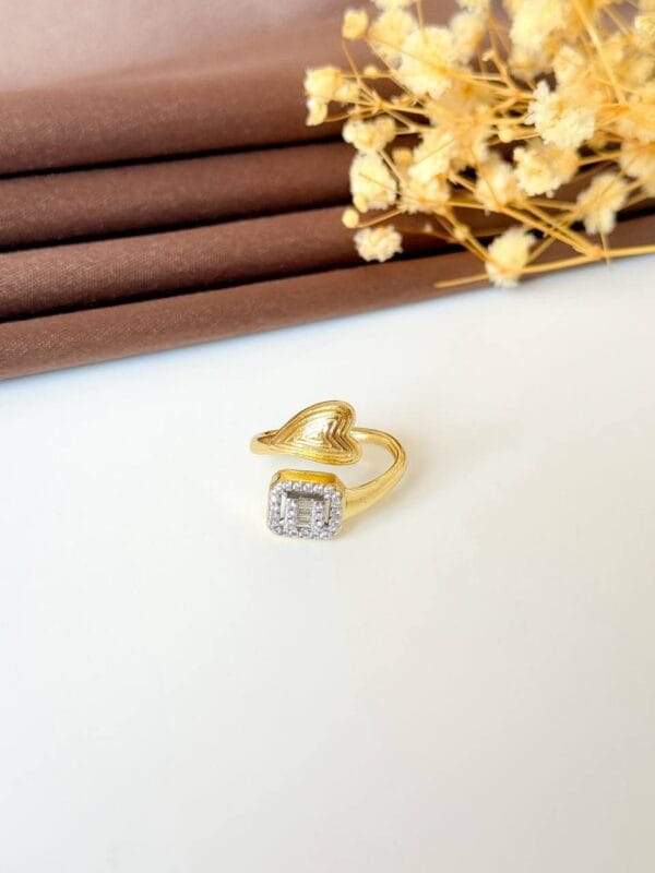 Twin gold plated ring