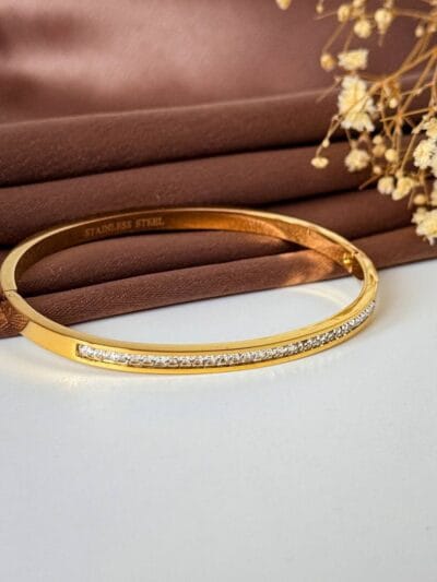 Delicate gold plated bangle