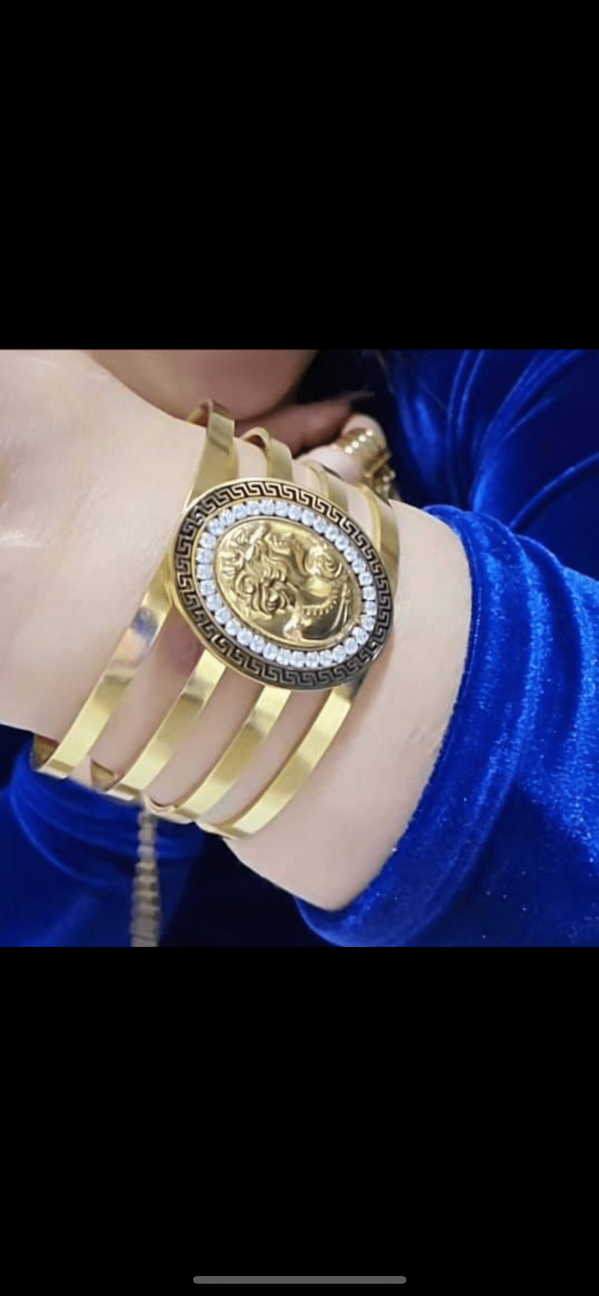 Helen gold plated bangle - Image 2
