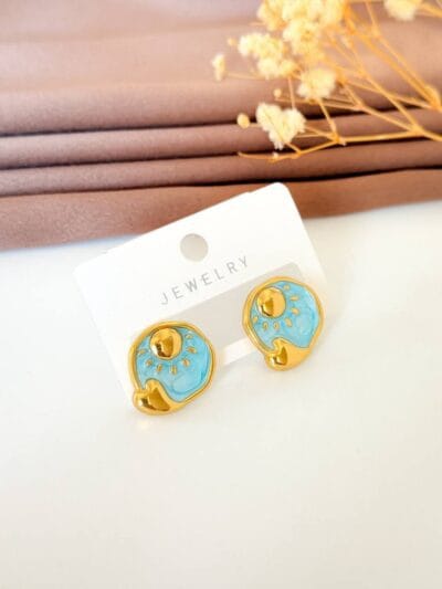Sun gold plated  earrings 