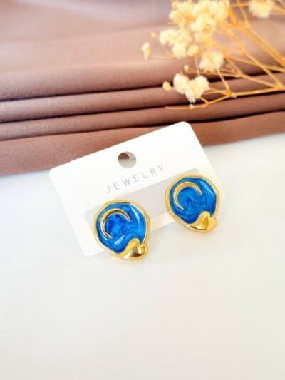 Moon gold plated  earrings 