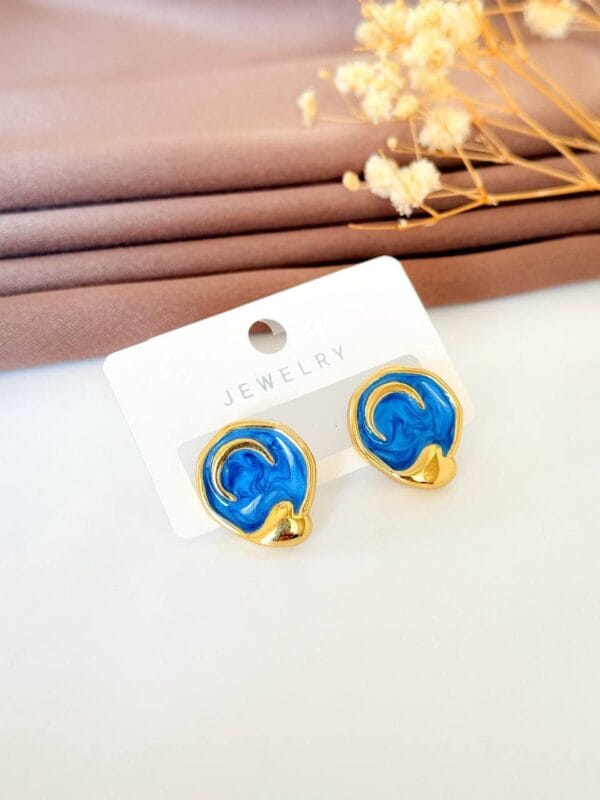 Moon gold plated  earrings 