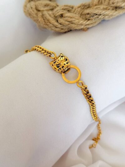 Cougar cat Gold Plated  Bracelet