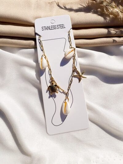 Summer  gold plated anklet 