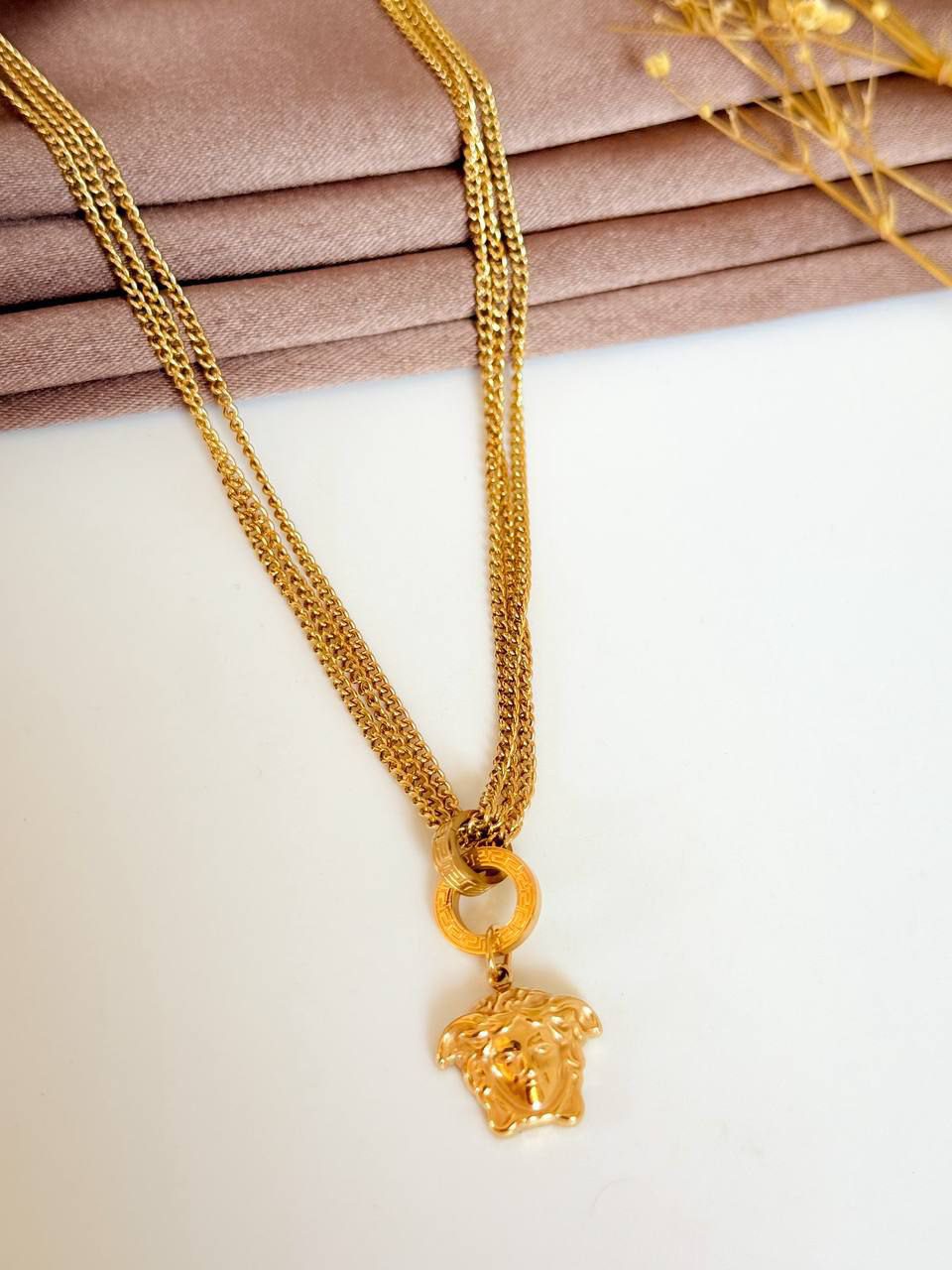 Crystal versace Gold Plated Necklace