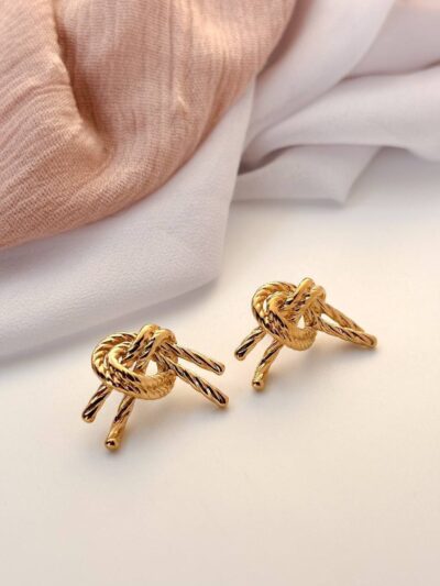 Rope gold plated  earrings 