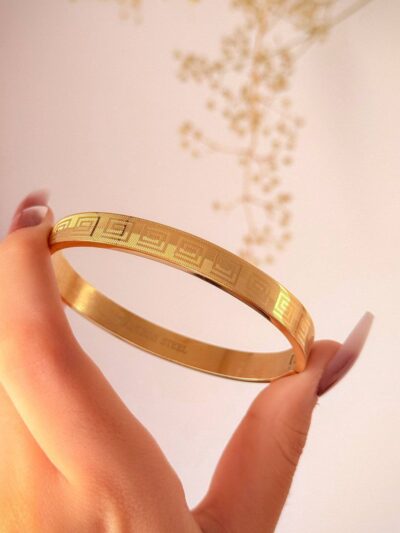 Greek gold plated bangle