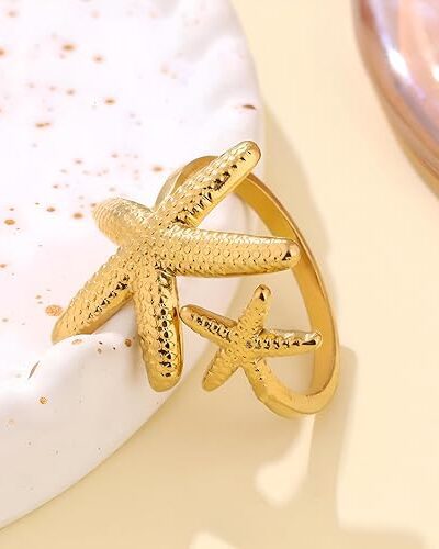 Ocean gold plated ring
