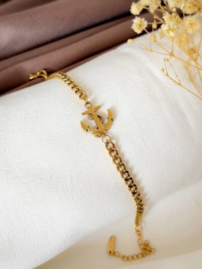 Anchor Gold Plated  Bracelet