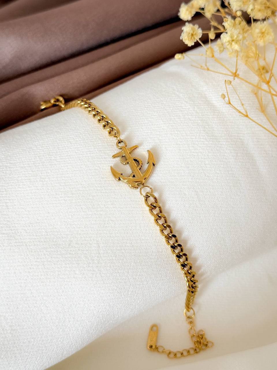 Anchor Gold Plated  Bracelet