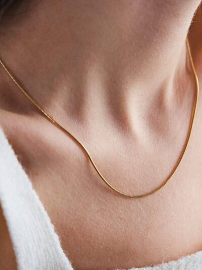 Simple gold plated necklace