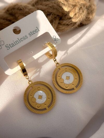 Trendy gold plated  earrings