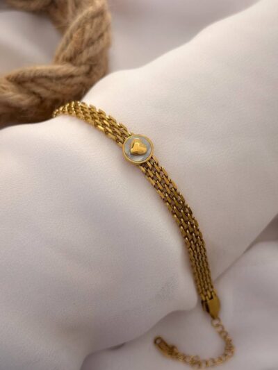 Round  gold plated bracelet