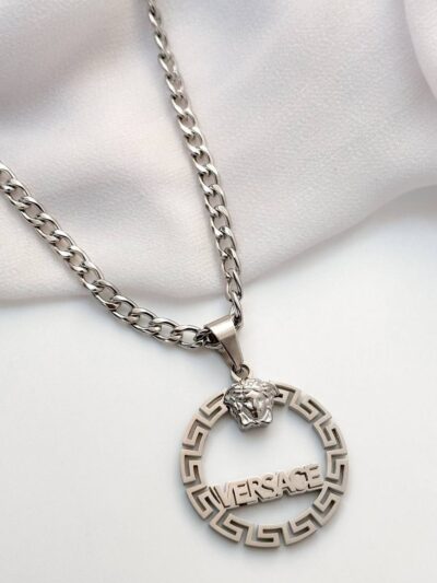 Versace silver gold plated necklace