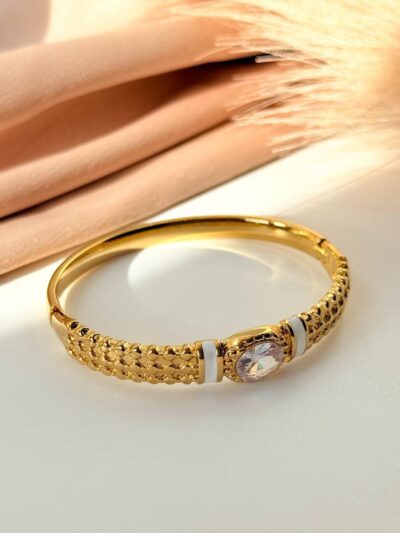 Gold  diamond bangle