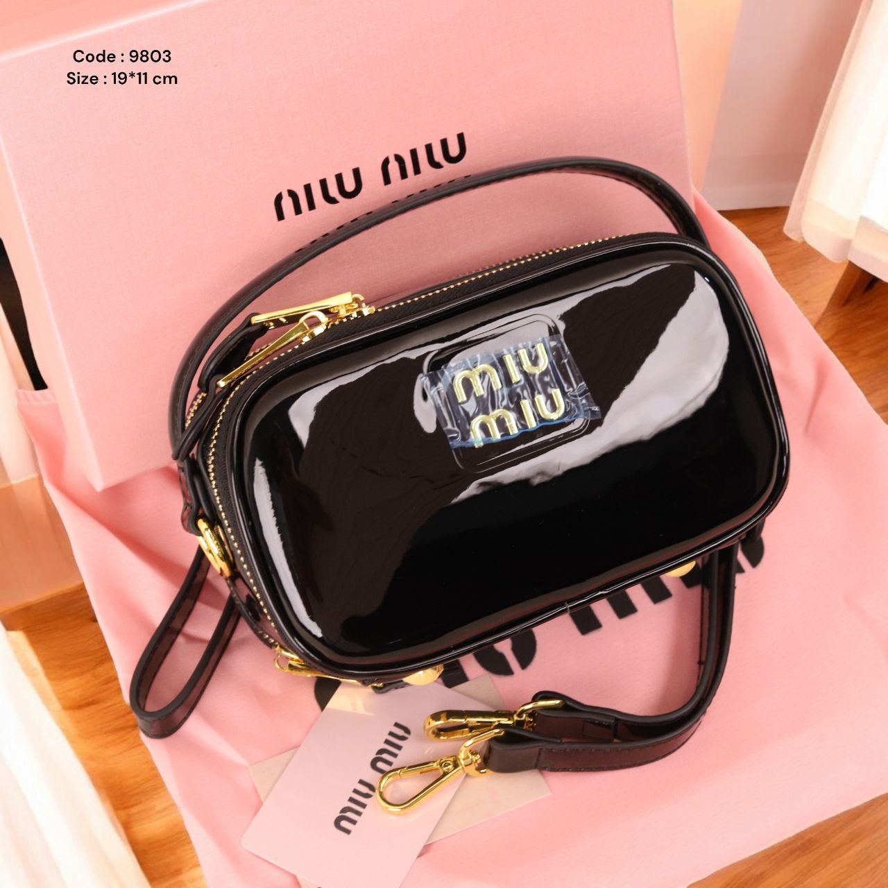 Mivora black bag size 19*11