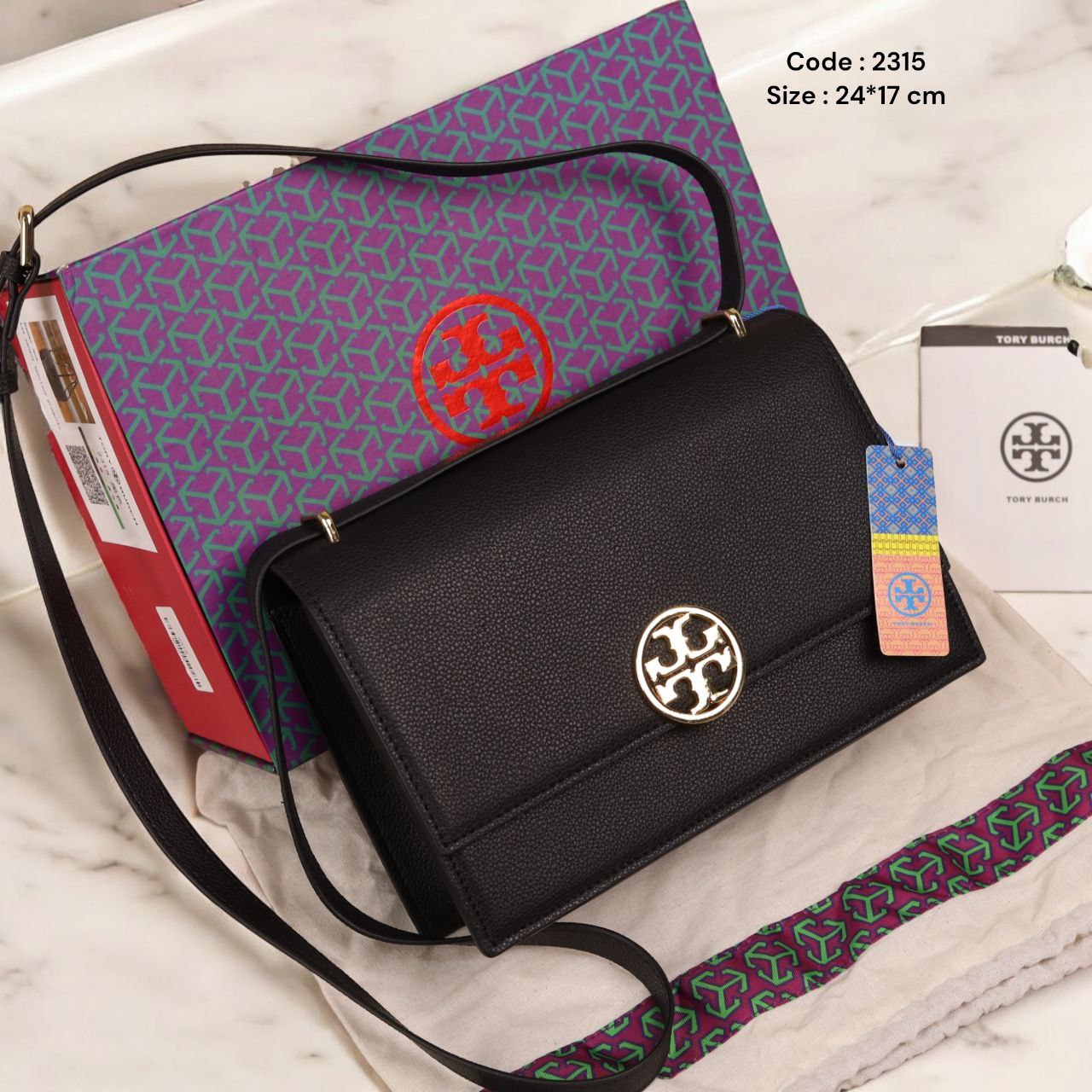 Elegant Tory bag size 24*17