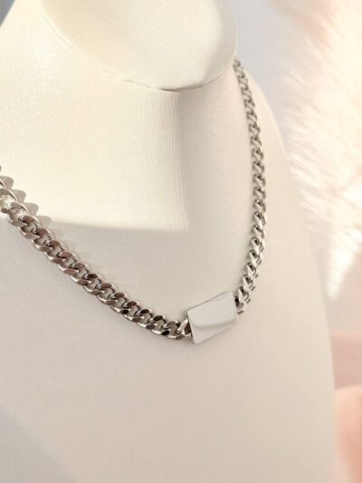 silver gold plated necklace
