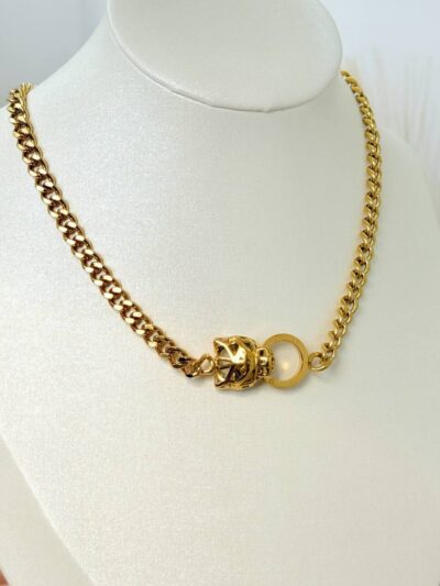 Cougar cat Gold Plated Necklace